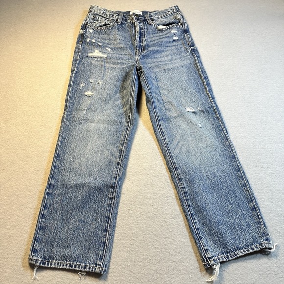 pistola Denim - Pistola Cassie Super High Rise Straight Crop University Button Fly Size 27
